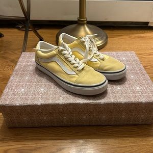 Vans yellow low top sneakers size 6.5